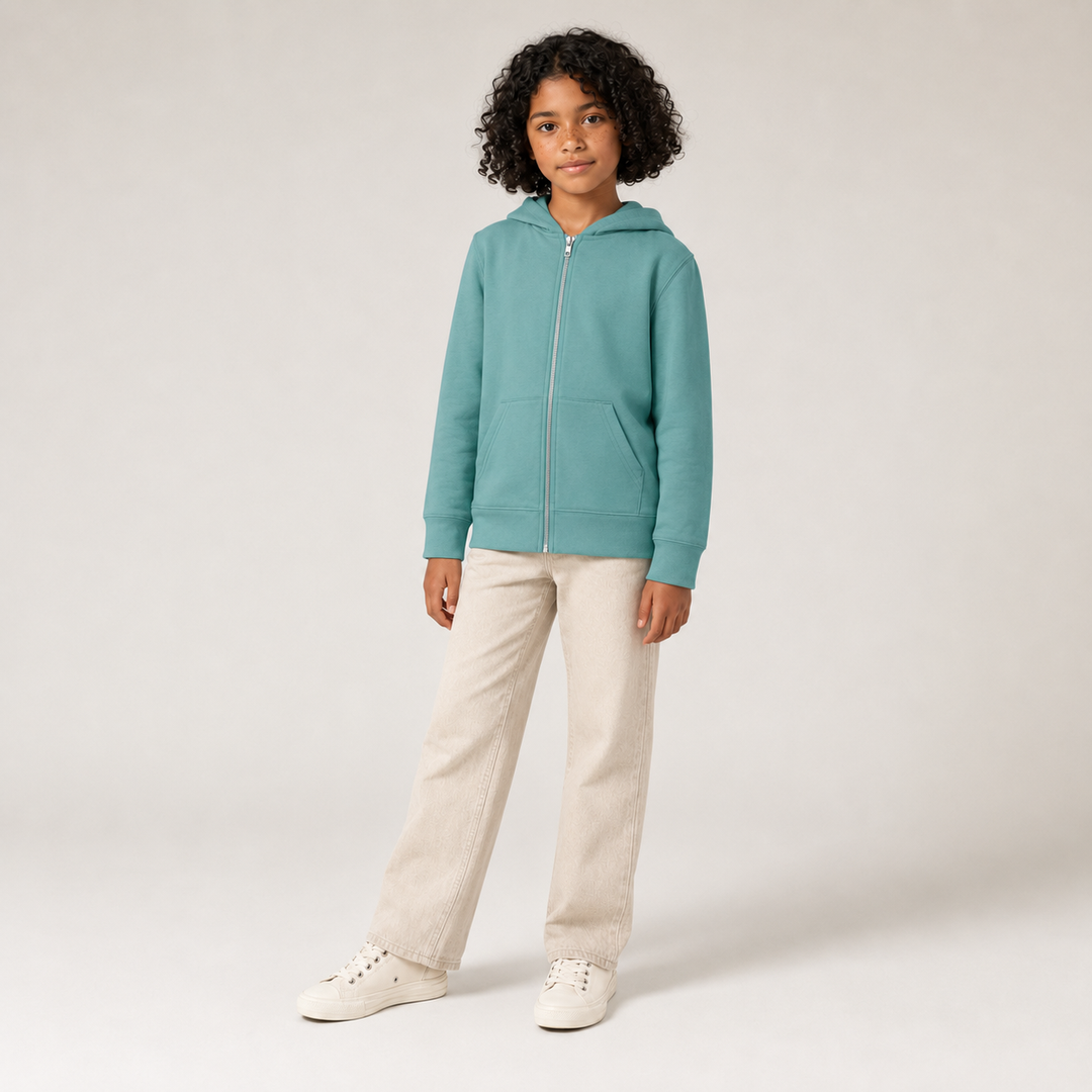 Sitztgut Kinder Zip-Hoodie aus Bio-Baumwolle