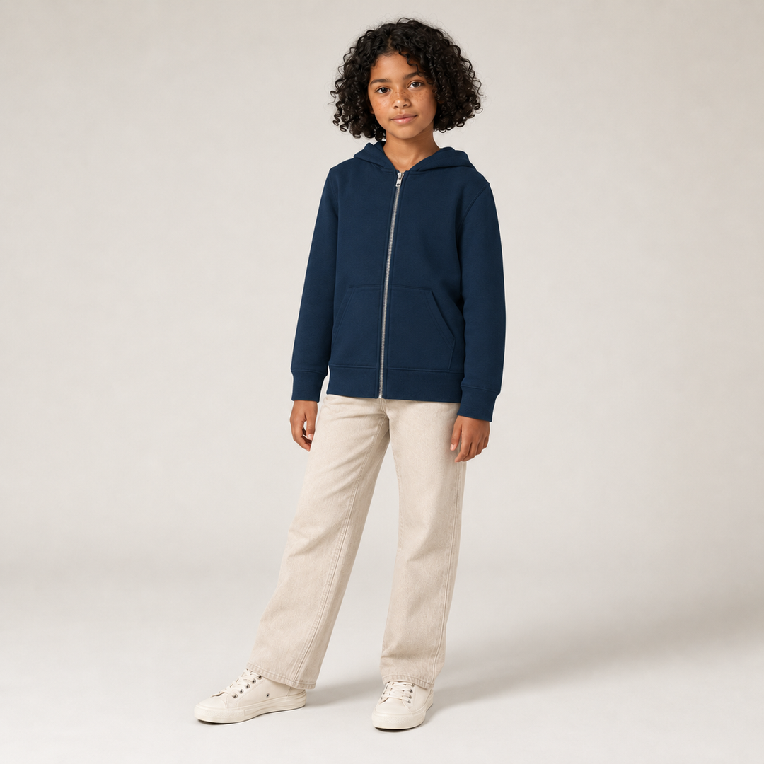 Sitztgut Kinder Zip-Hoodie aus Bio-Baumwolle