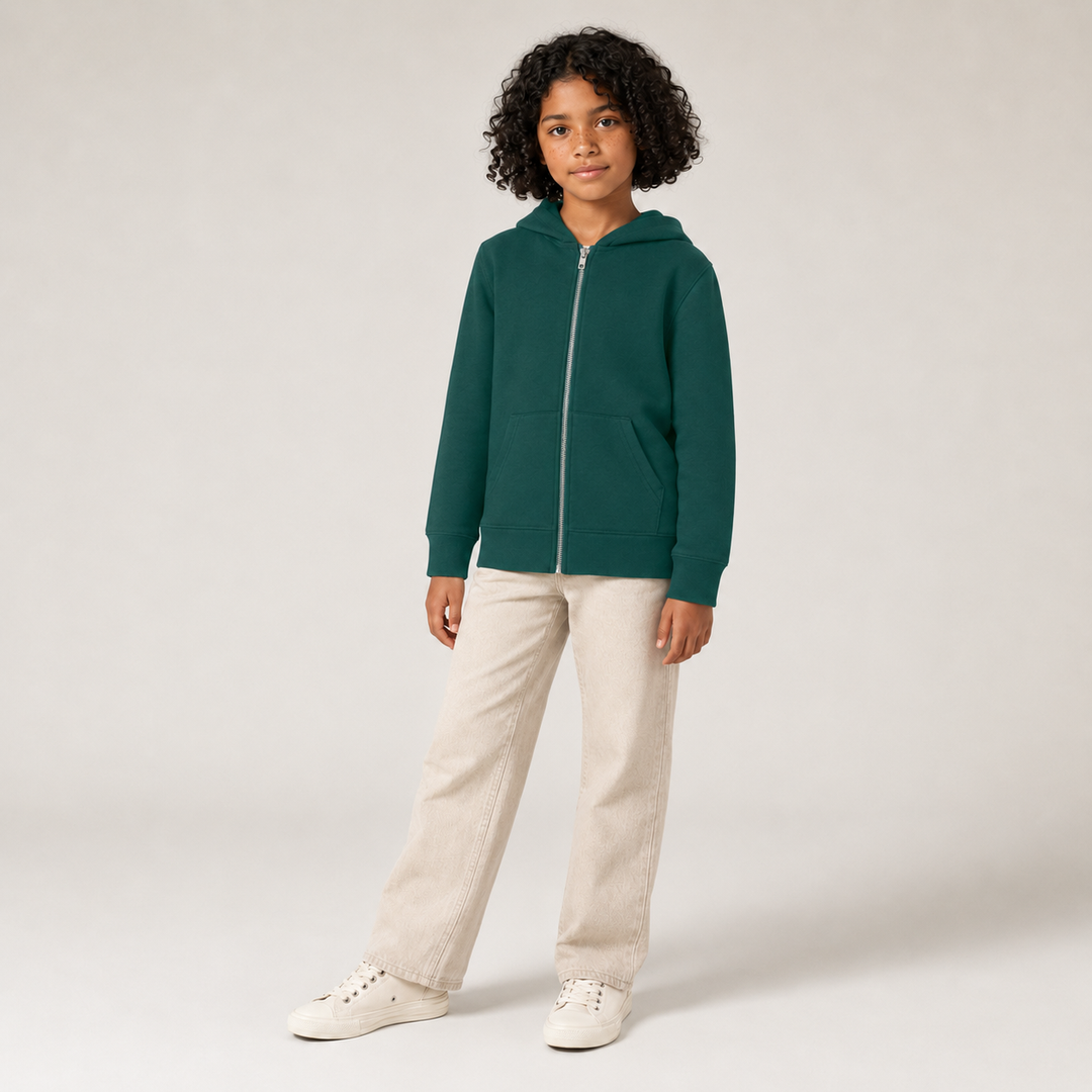 Sitztgut Kinder Zip-Hoodie aus Bio-Baumwolle
