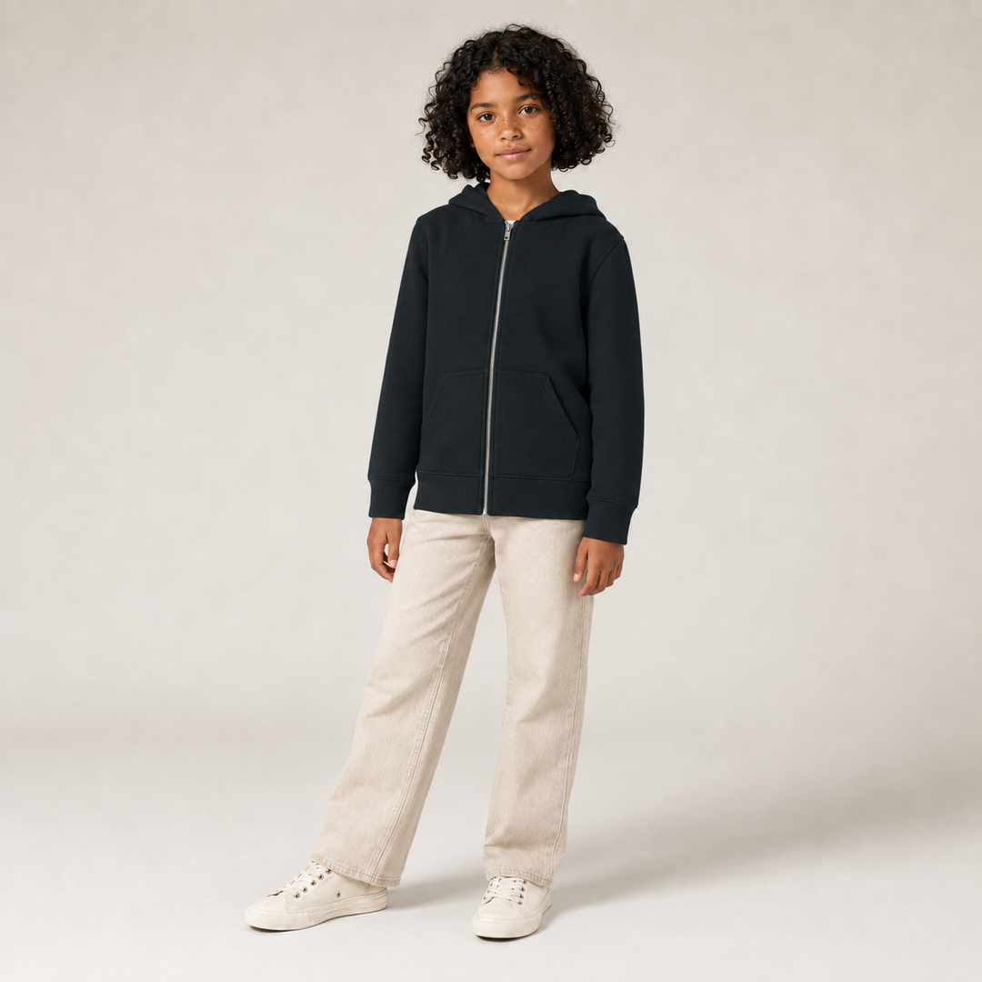 Sitztgut Kinder Zip-Hoodie aus Bio-Baumwolle