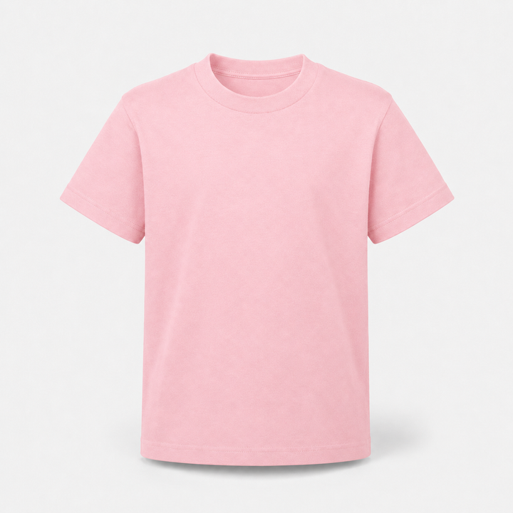 Sitztgut Kinder T-Shirt aus Bio-Baumwolle in Rosa – Vorderansicht