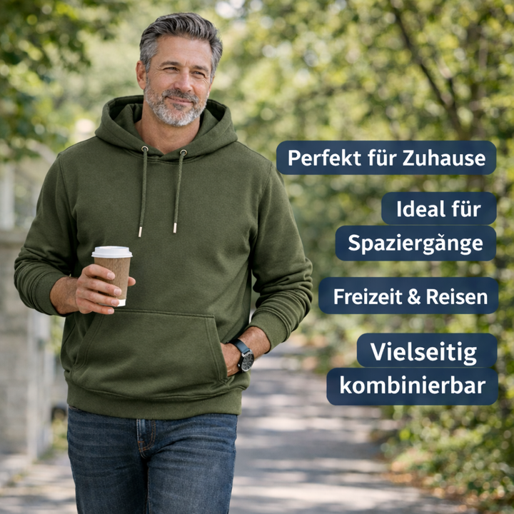Der Sitztgut Hoodie aus Bio-Baumwolle
