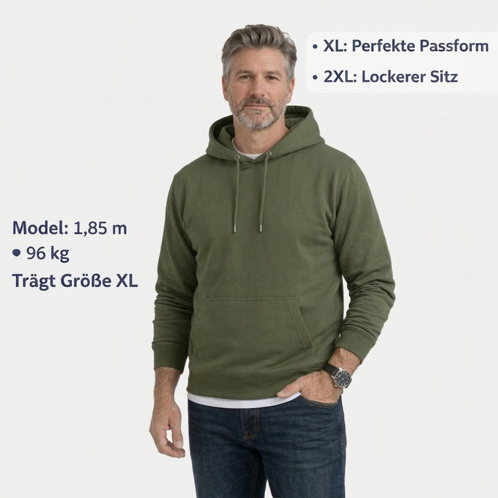 Der Sitztgut Hoodie aus Bio-Baumwolle