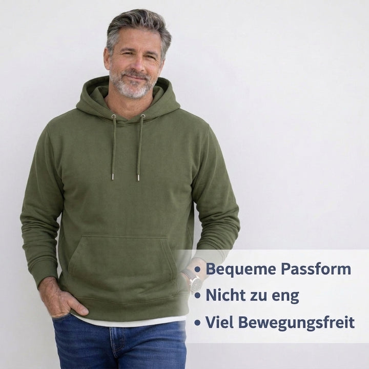 Der Sitztgut Hoodie aus Bio-Baumwolle