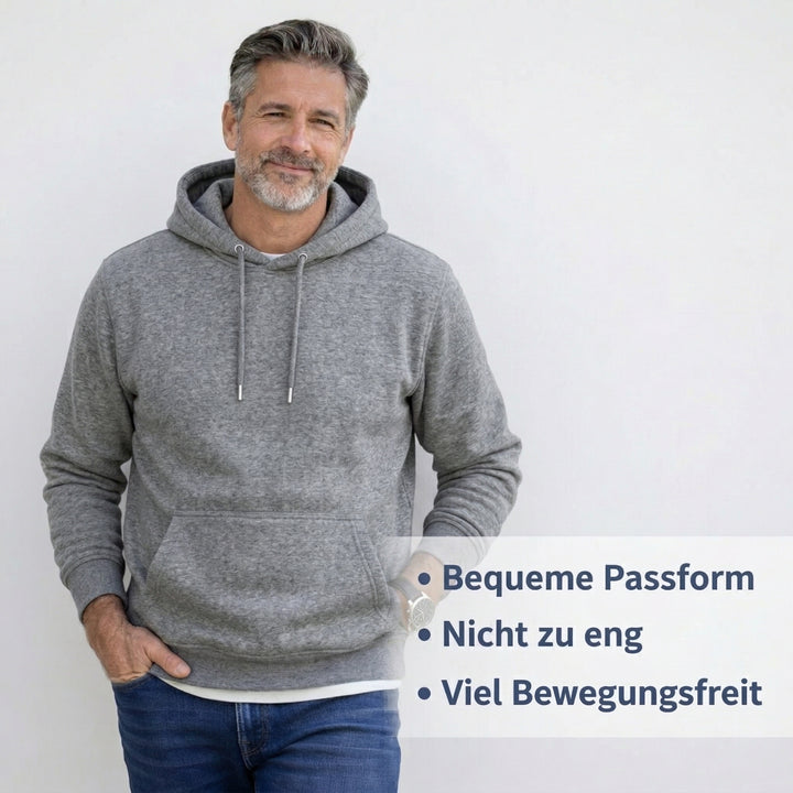 Der Sitztgut Hoodie aus Bio-Baumwolle