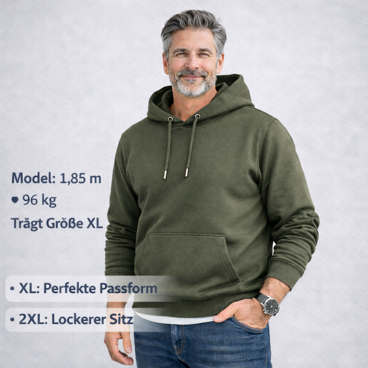 Der Sitztgut Hoodie aus Bio-Baumwolle