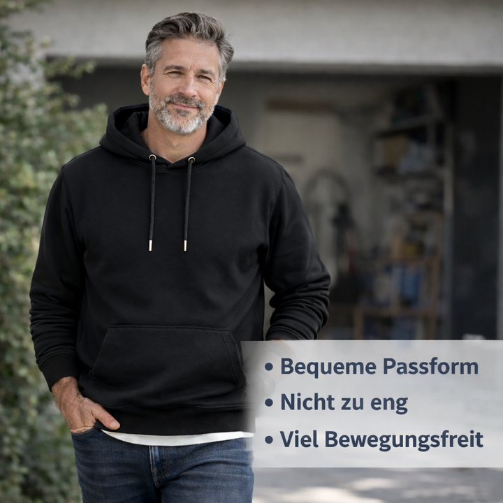 Der Sitztgut Hoodie aus Bio-Baumwolle