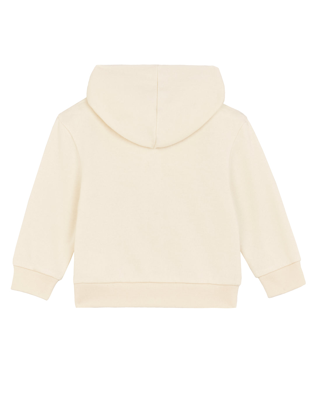 Baby Zip-Hoodie in Natur – Rückansicht