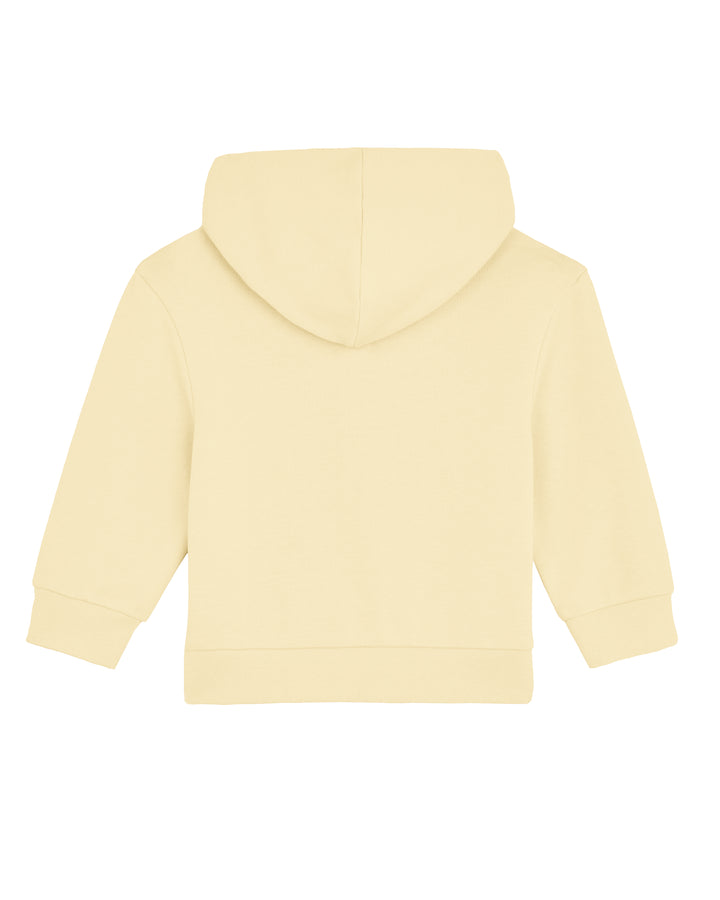 Baby Zip-Hoodie in Buttergelb – Rückansicht