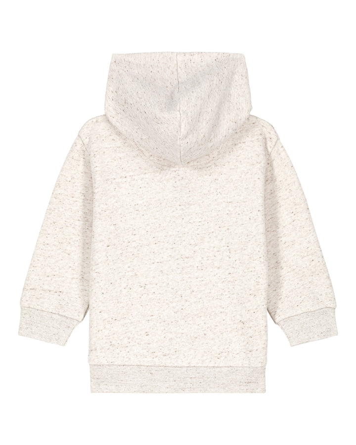 Baby Zip-Hoodie in Hellgrau – Rückansicht