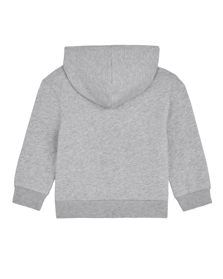 Baby Zip-Hoodie in Grau – Rückansicht