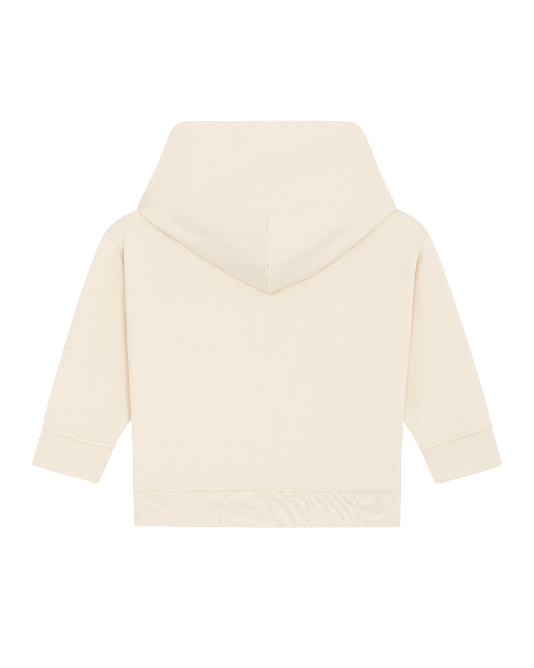 Baby Hoodie in Natur – Rückansicht