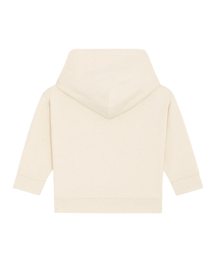 Baby Hoodie in Natur – Rückansicht