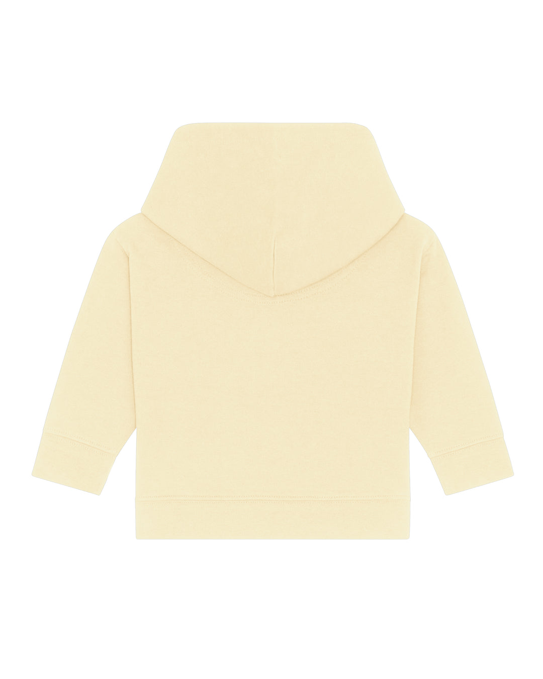 Baby Hoodie in Buttergelb – Rückansicht