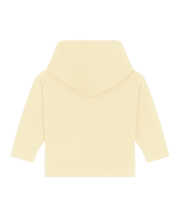Baby Hoodie in Buttergelb – Rückansicht