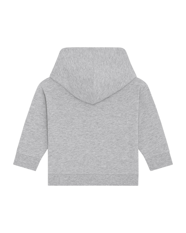 Baby Hoodie in Grau – Rückansicht