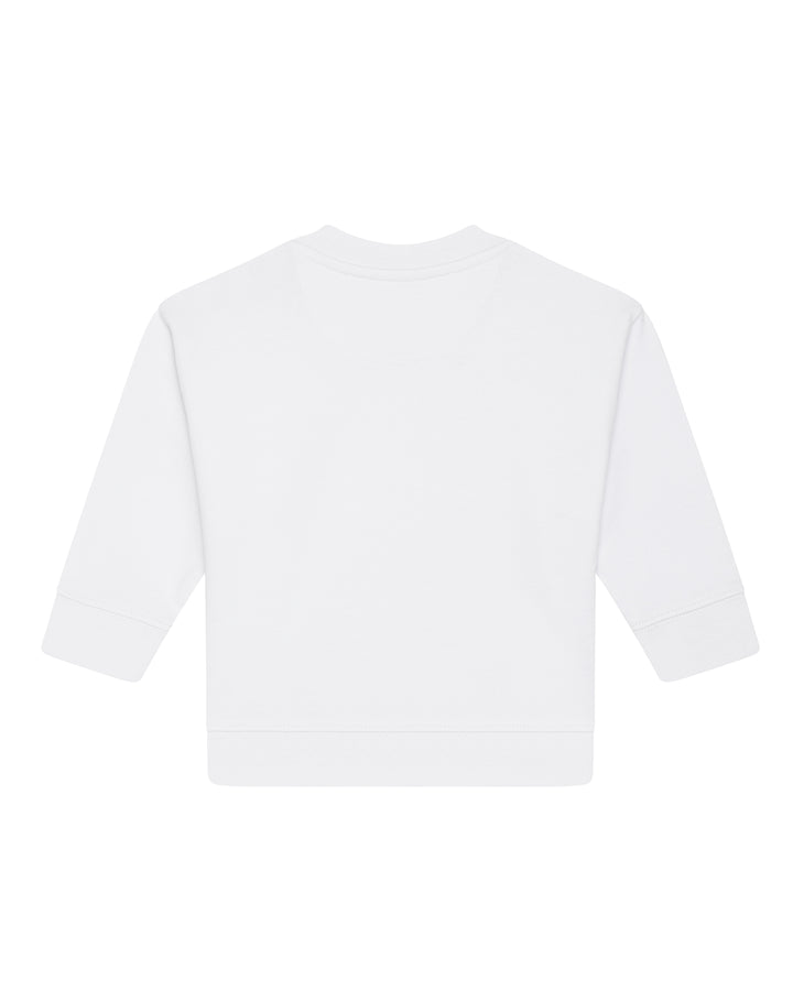 Baby Sweatshirt in Weiß – Rückansicht