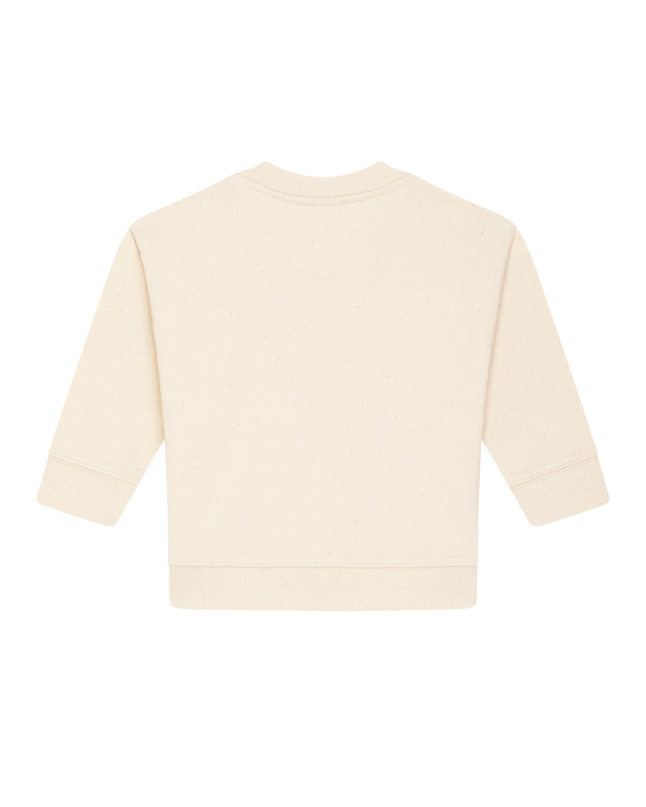 Baby Sweatshirt in Natur – Rückansicht