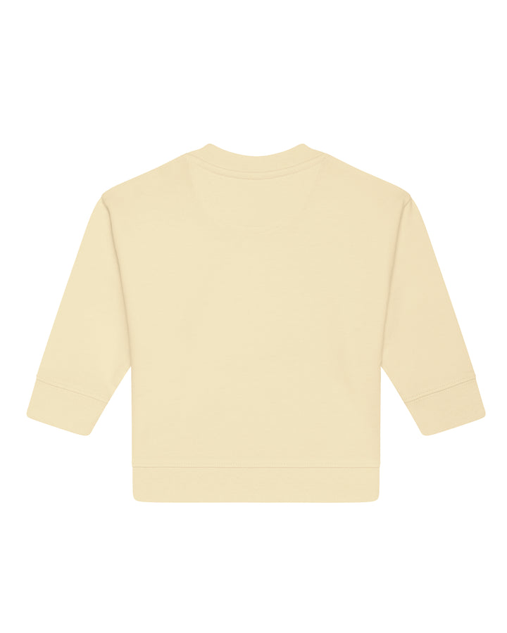 Baby Sweatshirt in Buttergelb – Rückansicht