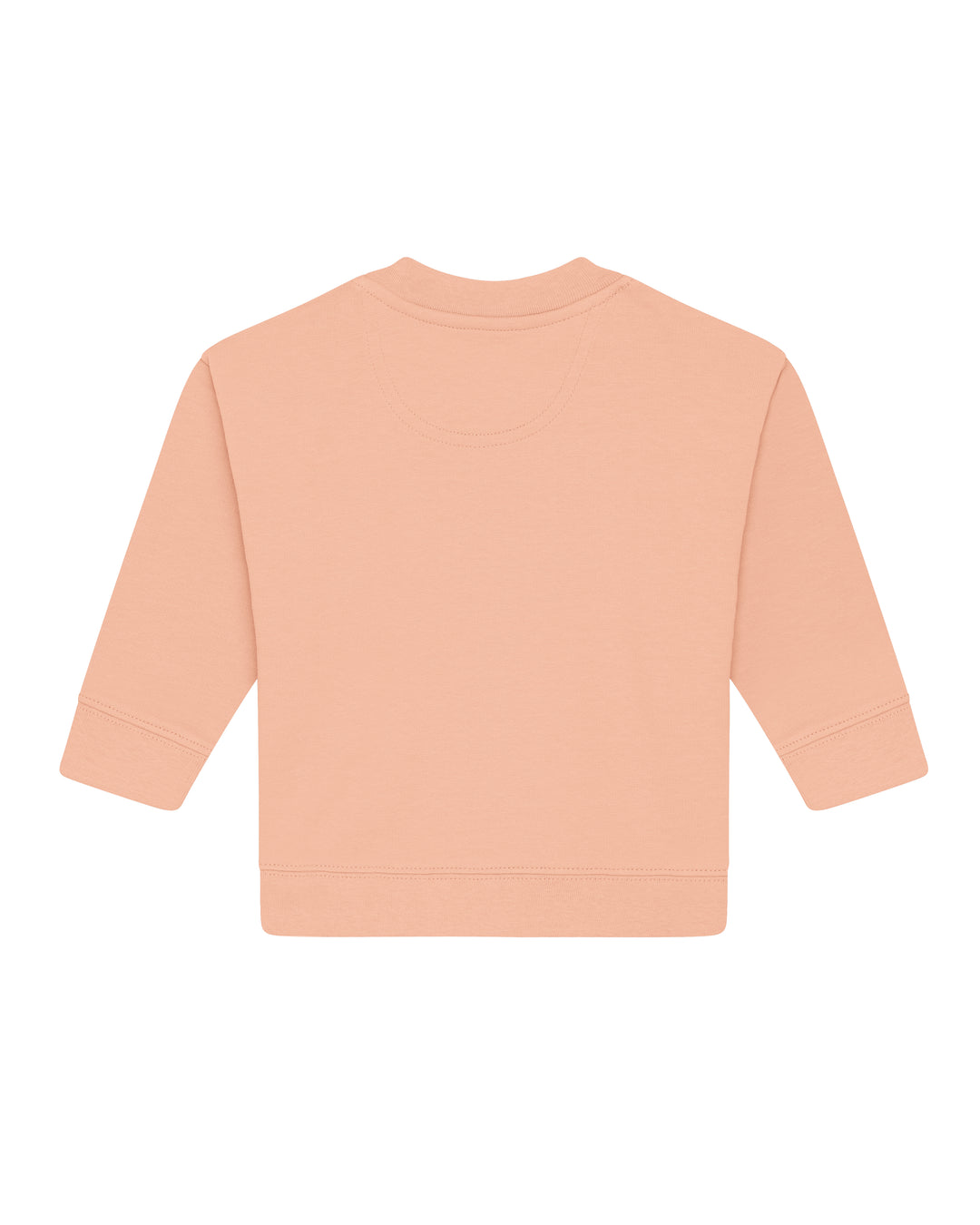 Baby Sweatshirt in Pfirsich – Rückansicht