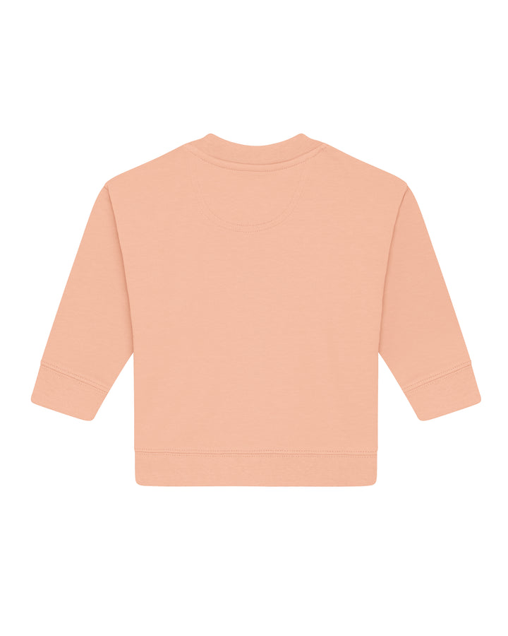 Baby Sweatshirt in Pfirsich – Rückansicht