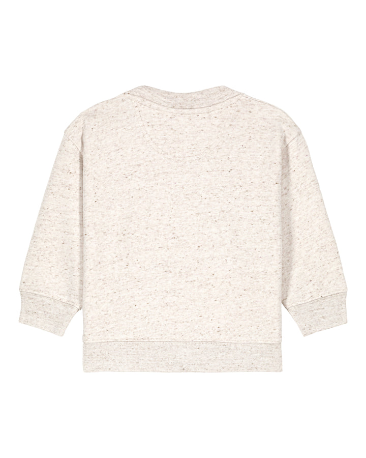 Baby Sweatshirt in Hellgrau – Rückansicht