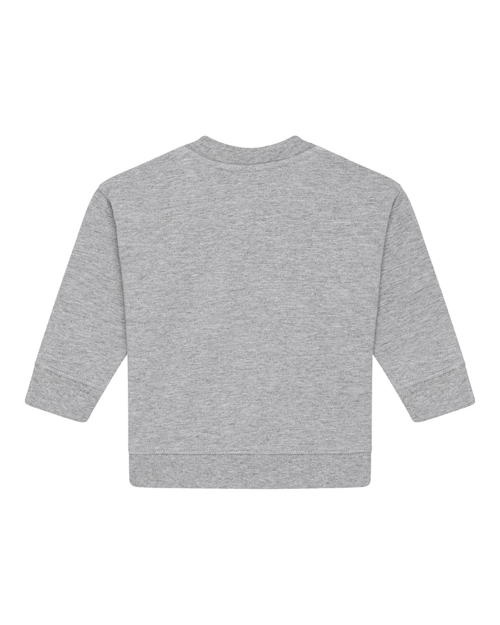 Baby Sweatshirt in Grau – Rückansicht