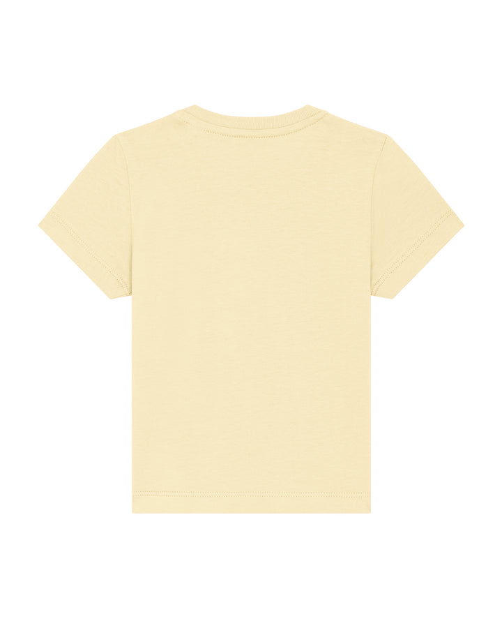 Baby T-Shirt in Buttergelb – Rückansicht