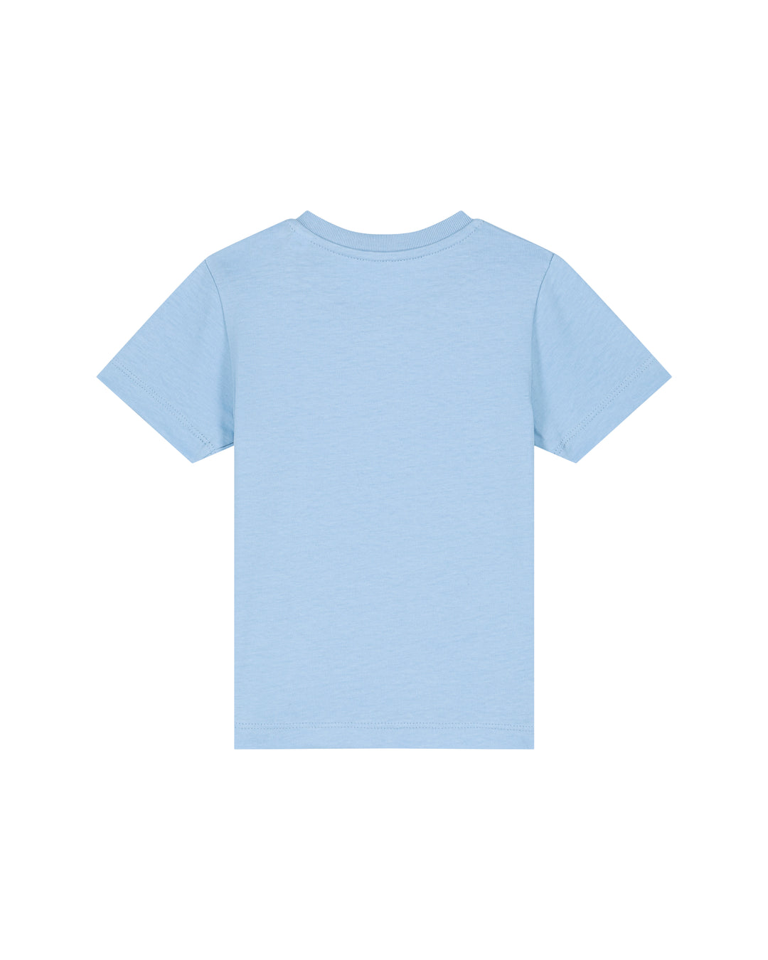Baby T-Shirt in Jeansblau – Rückansicht