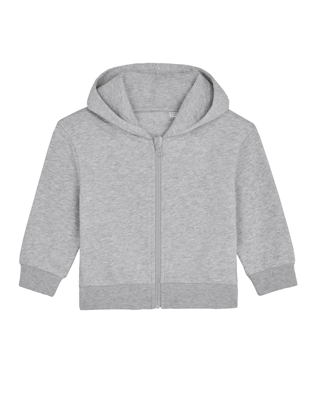 Baby Zip-Hoodie in Grau – Vorderansicht