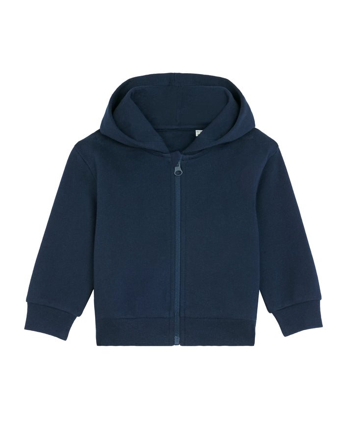 Baby Zip-Hoodie in Navy – Vorderansicht