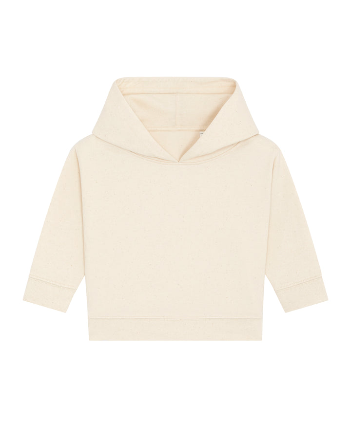 Baby Hoodie in Natur – Vorderansicht