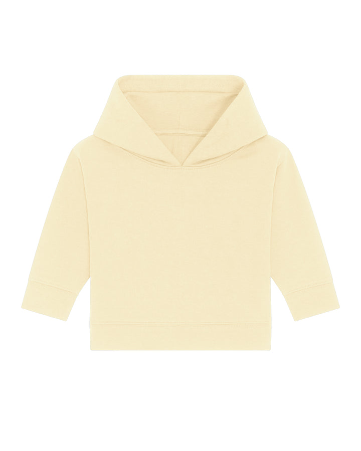 Baby Hoodie in Buttergelb – Vorderansicht