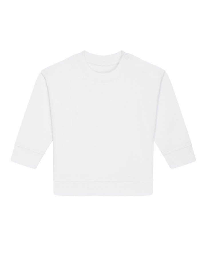 Baby Sweatshirt in Weiß – Vorderansicht