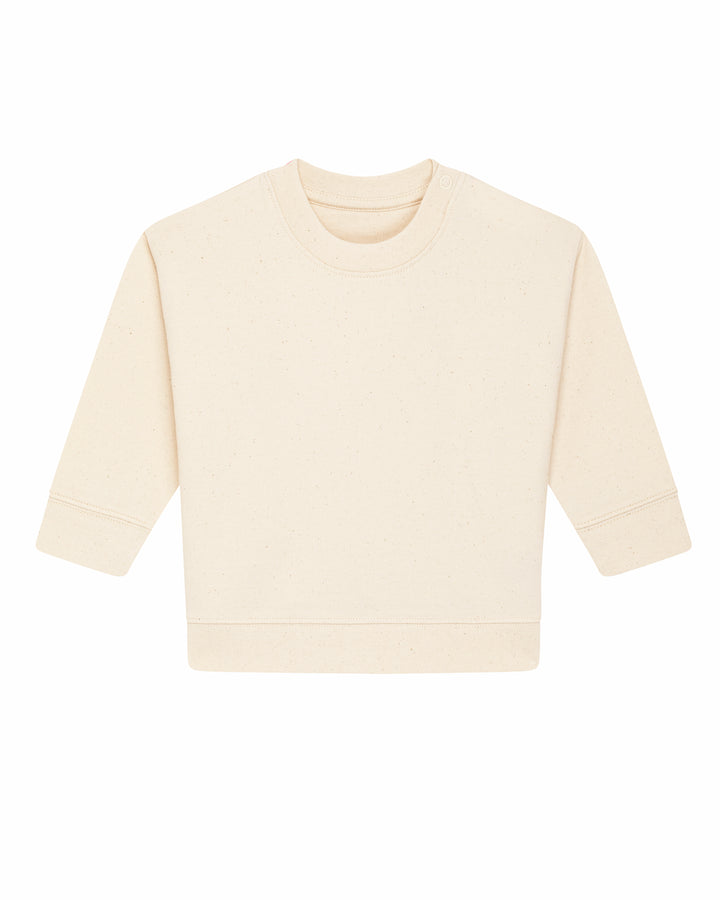 Baby Sweatshirt in Natur – Vorderansicht
