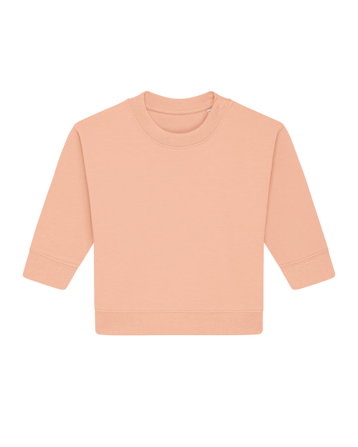Baby Sweatshirt in Pfirsich – Vorderansicht