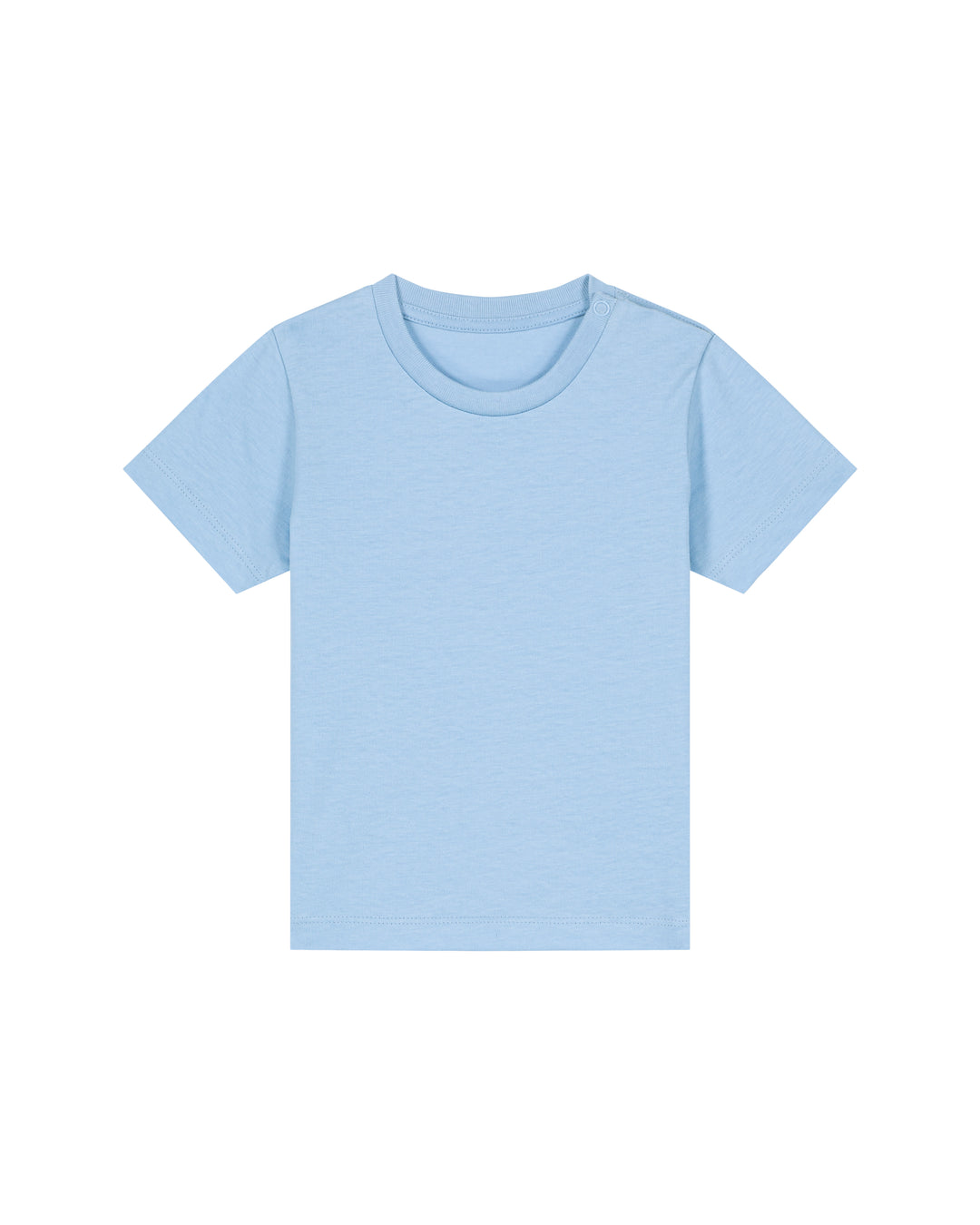 Baby T-Shirt in Jeansblau – Vorderansicht