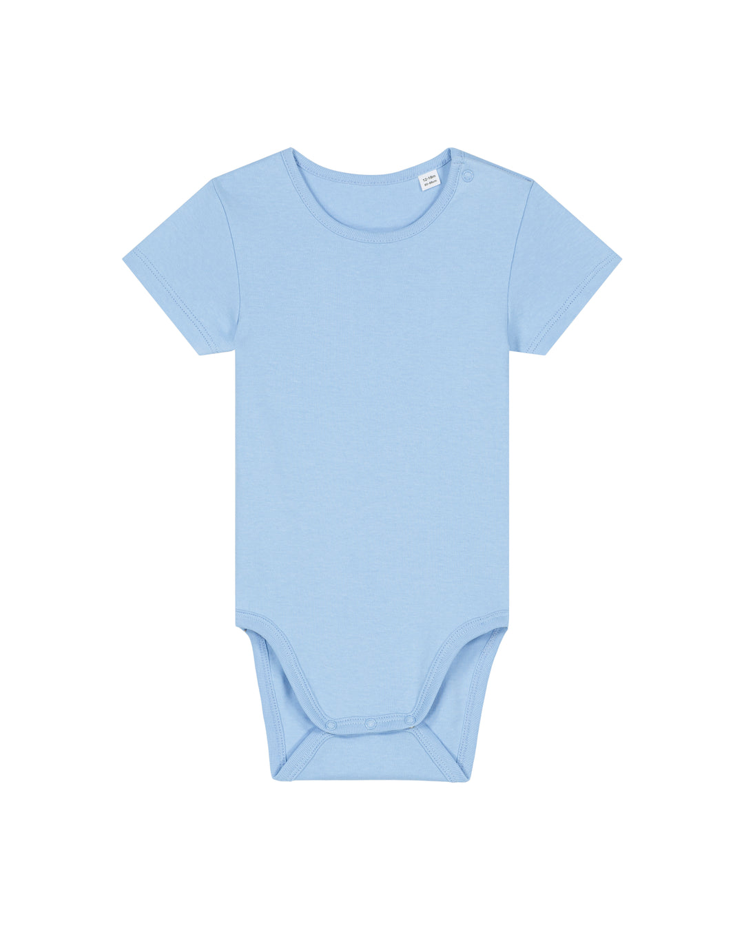 Baby Body in Jeansblau – Vorderansicht