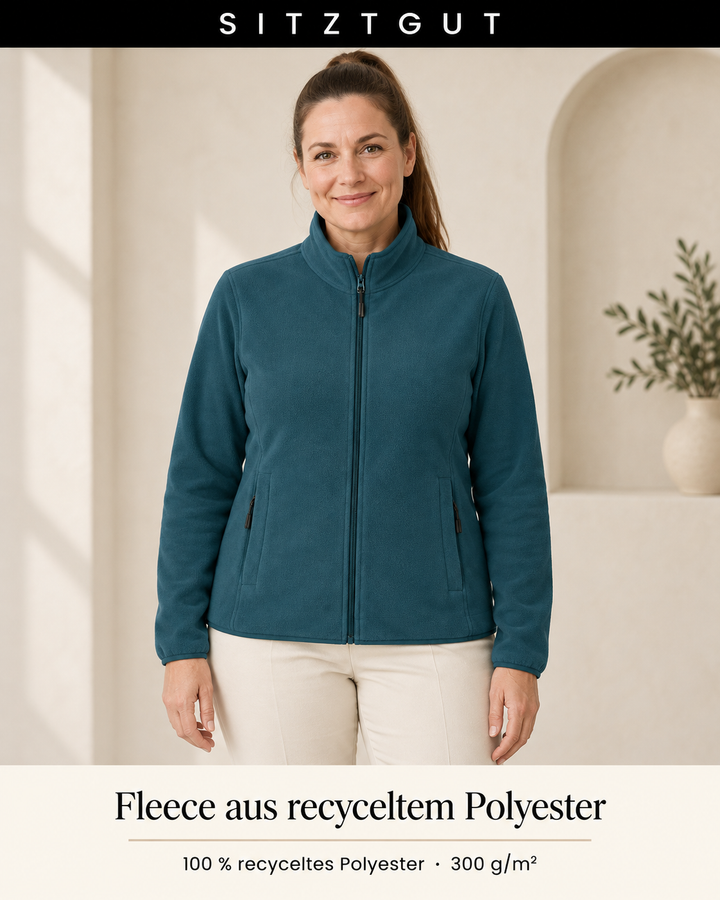Sitztgut Fleecejacke Petrol - Material