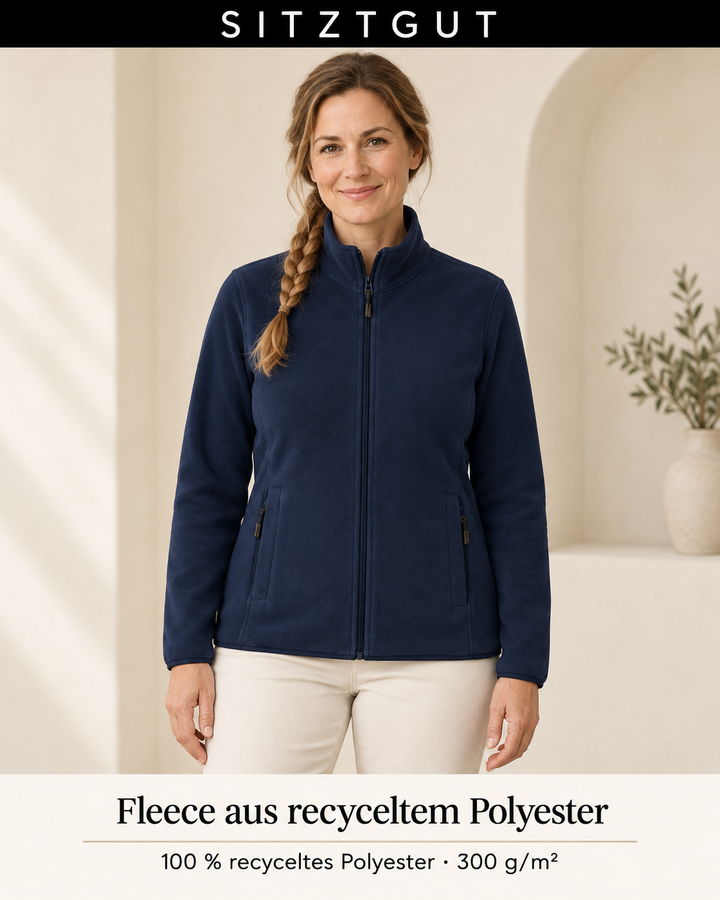 Sitztgut Fleecejacke Marine - Material