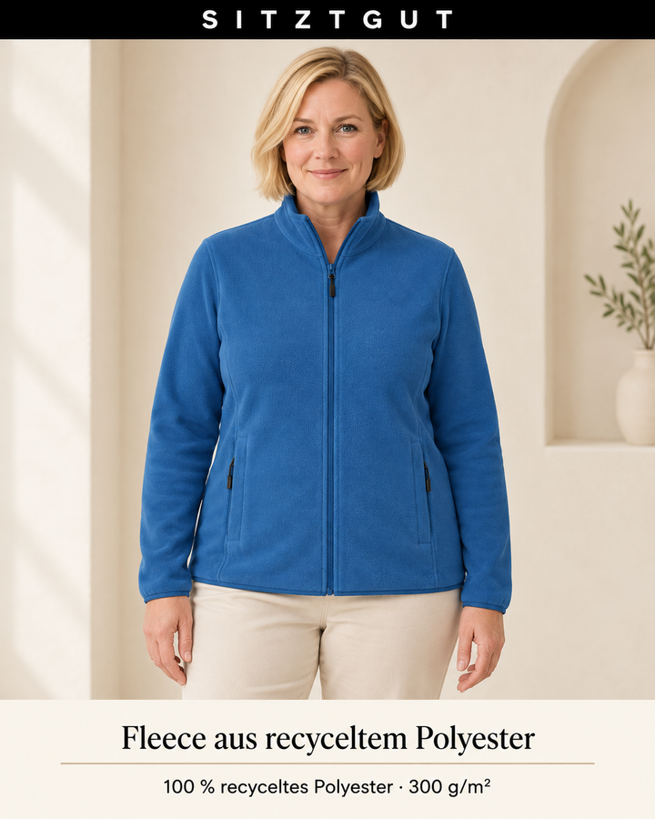 Sitztgut Fleecejacke Blau - Material