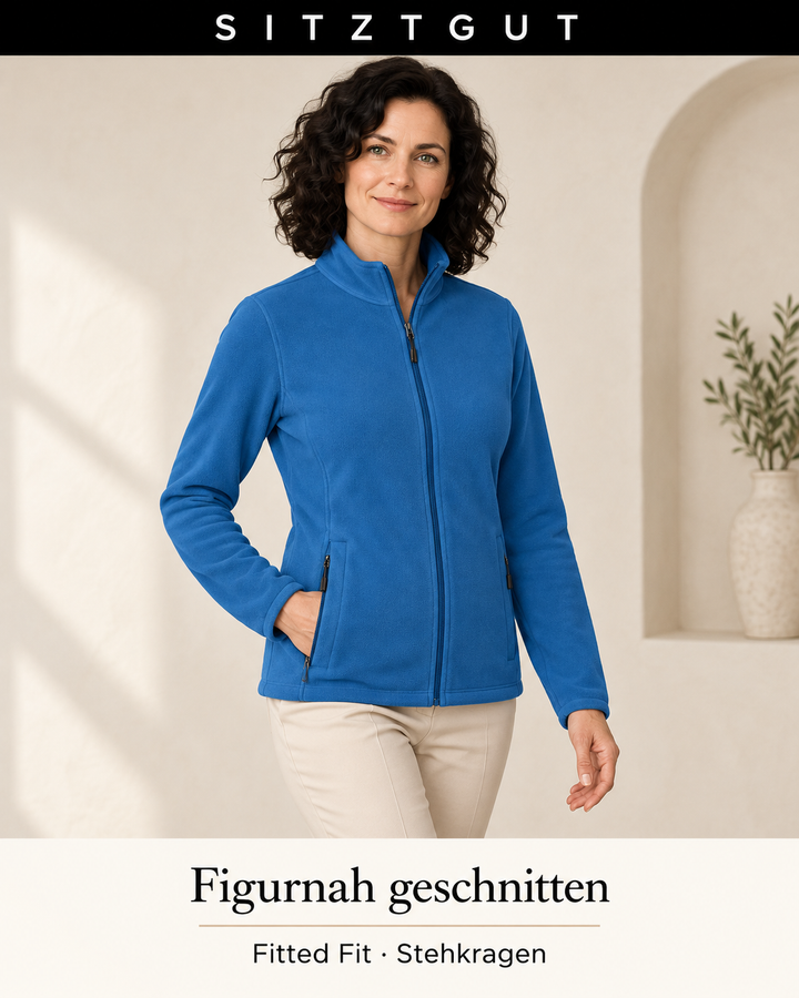 Sitztgut Fleecejacke Blau - Passform