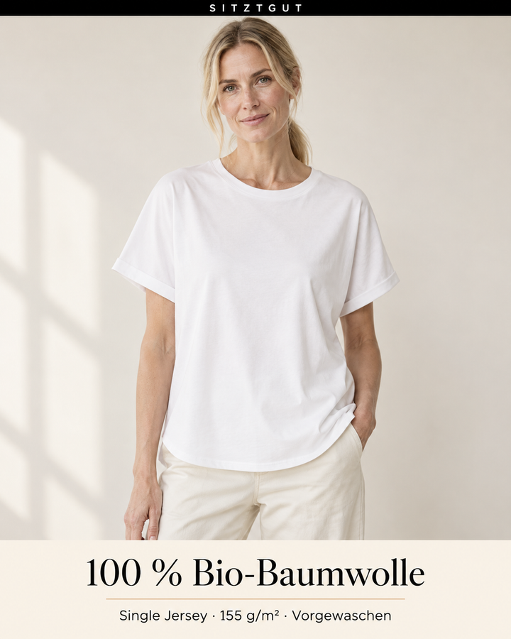 Sitztgut T-Shirt Weiß - Material