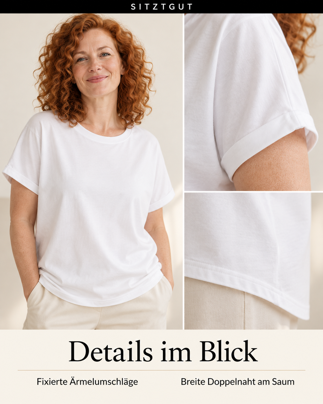 Sitztgut T-Shirt Weiß - Details