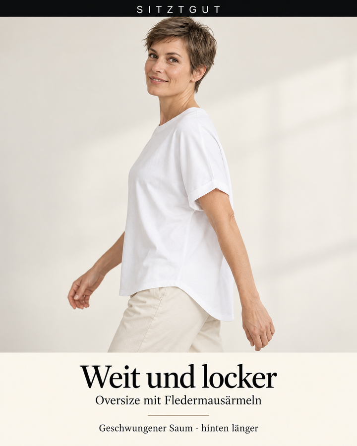 Sitztgut T-Shirt Weiß - Passform