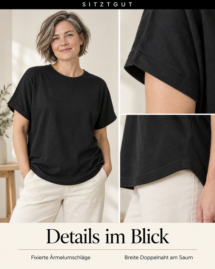 Sitztgut T-Shirt Schwarz - Details