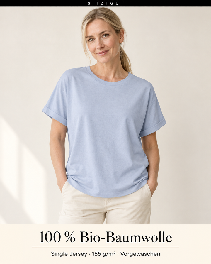 Sitztgut T-Shirt Hellblau - Material