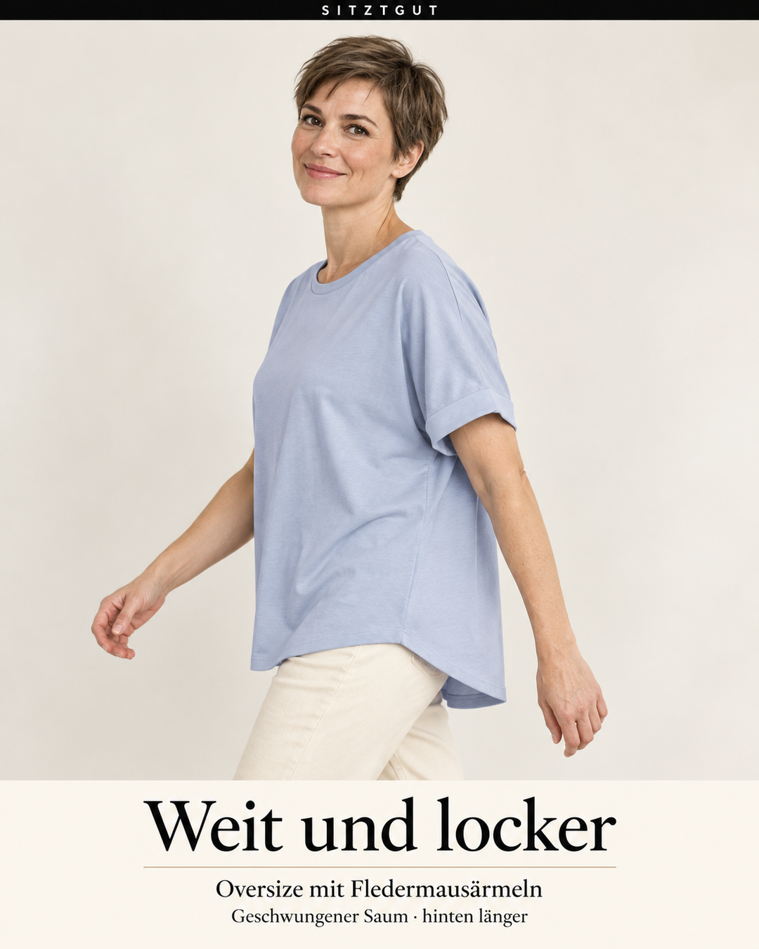 Sitztgut T-Shirt Hellblau - Passform