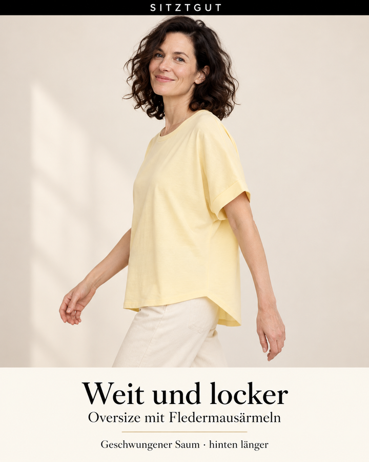 Sitztgut T-Shirt Hellgelb - Passform