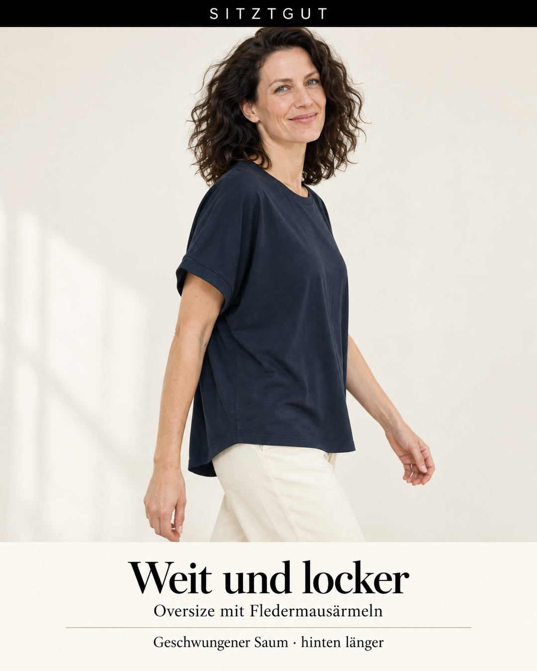 Sitztgut T-Shirt Marine - Passform